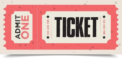 Ticket Vintage Invitation Design Template vector