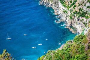 Riomaggiore coast, Cinque Terre, Italy photo