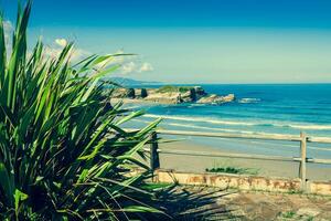 Playa de las Catedrales - Beautiful beach in the north of Spain. photo