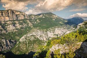 Beautiful landscape of the Gorges Du Verdon in south-eastern France. Provence-Alpes-Cote d'Azur. photo