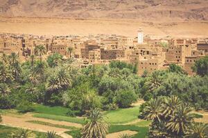 pueblo en dades valle, Marruecos foto