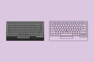 Mechanical computer keyboard icon Trendy Technology, Ergonomic, Vector Illustration Background