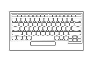 mecánico computadora teclado icono de moda tecnología, ergonómico, vector ilustración antecedentes