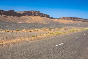 Desierto camino, Marruecos foto