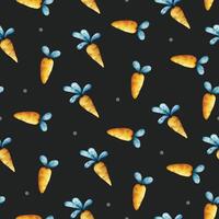 cute easter carrot seamless pattern design for background vector