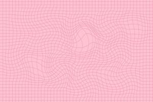 Pink retro psychedelic checkerboard pattern. vector