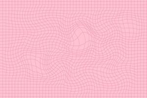 Pink retro psychedelic checkerboard pattern. vector