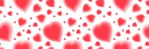 Romantic y2k red heart seamless pattern. vector