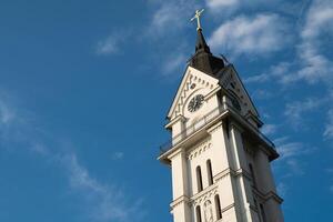 beautiful cathedral on the background of the blue sky photo