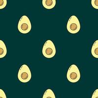 Avocado pattern for textile, print, surface design. Tropical fruits background vector