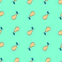 Vector seamless pear pattern. Background design for print, wrapping paper, packaging, fabric, textile, fruit shops. Fruit background