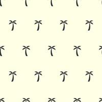 Coconut palm tree pattern textile seamless tropical forest background. Fashionable vector fabric repeating pattern. Simple tropical plants, coconut trees, beach palms textile background design.