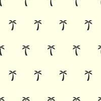 Coconut palm tree pattern textile seamless tropical forest background. Fashionable vector fabric repeating pattern. Simple tropical plants, coconut trees, beach palms textile background design.