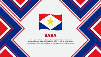 Saba Flag Abstract Background Design Template. Saba Independence Day Banner Wallpaper Vector Illustration. Saba Vector