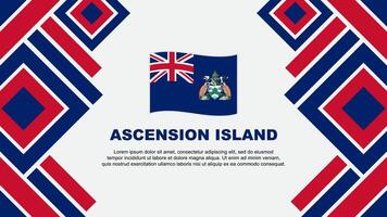 Ascension Island Flag Abstract Background Design Template. Ascension Island Independence Day Banner Wallpaper Vector Illustration. Ascension Island