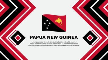 Papua New Guinea Flag Abstract Background Design Template. Papua New Guinea Independence Day Banner Wallpaper Vector Illustration. Papua New Guinea Design