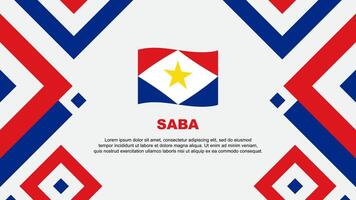 Saba Flag Abstract Background Design Template. Saba Independence Day Banner Wallpaper Vector Illustration. Saba Template