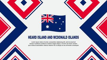 Heard Island And McDonald Islands Flag Abstract Background Design Template. Banner Wallpaper Vector Illustration. Vector