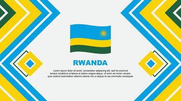 Rwanda Flag Abstract Background Design Template. Rwanda Independence Day Banner Wallpaper Vector Illustration. Rwanda Design