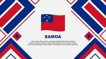 Samoa Flag Abstract Background Design Template. Samoa Independence Day Banner Wallpaper Vector Illustration. Samoa Flag