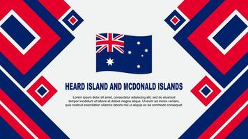 Heard Island And McDonald Islands Flag Abstract Background Design Template. Banner Wallpaper Vector Illustration. Cartoon