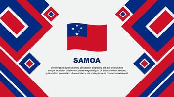 Samoa Flag Abstract Background Design Template. Samoa Independence Day Banner Wallpaper Vector Illustration. Samoa Cartoon