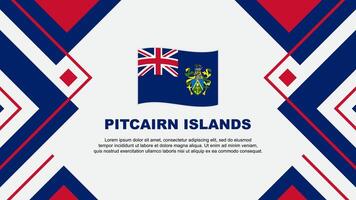 Pitcairn Islands Flag Abstract Background Design Template. Pitcairn Islands Independence Day Banner Wallpaper Vector Illustration. Pitcairn Islands Illustration