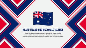 Heard Island And McDonald Islands Flag Abstract Background Design Template. Banner Wallpaper Vector