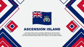 Ascension Island Flag Abstract Background Design Template. Ascension Island Independence Day Banner Wallpaper Vector Illustration. Ascension Island Background