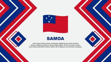 Samoa Flag Abstract Background Design Template. Samoa Independence Day Banner Wallpaper Vector Illustration. Samoa Design