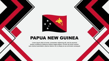 Papua New Guinea Flag Abstract Background Design Template. Papua New Guinea Independence Day Banner Wallpaper Vector Illustration. Papua New Guinea Banner