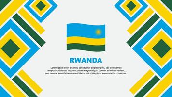 Rwanda Flag Abstract Background Design Template. Rwanda Independence Day Banner Wallpaper Vector Illustration. Rwanda