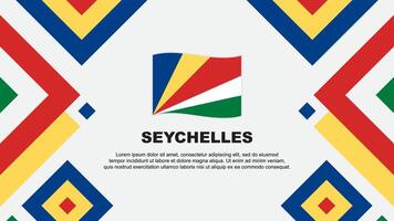 Seychelles Flag Abstract Background Design Template. Seychelles Independence Day Banner Wallpaper Vector Illustration. Seychelles Template