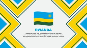 Rwanda Flag Abstract Background Design Template. Rwanda Independence Day Banner Wallpaper Vector Illustration. Rwanda Vector