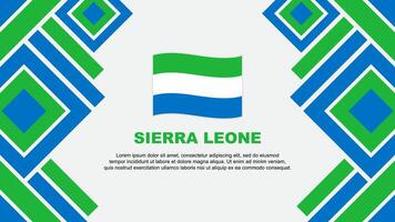 Sierra Leone Flag Abstract Background Design Template. Sierra Leone Independence Day Banner Wallpaper Vector Illustration. Sierra Leone