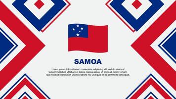 Samoa Flag Abstract Background Design Template. Samoa Independence Day Banner Wallpaper Vector Illustration. Samoa Independence Day