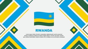 Rwanda Flag Abstract Background Design Template. Rwanda Independence Day Banner Wallpaper Vector Illustration. Rwanda Flag