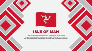 Isle Of Man Flag Abstract Background Design Template. Isle Of Man Independence Day Banner Wallpaper Vector Illustration. Isle Of Man