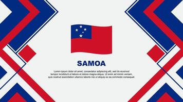 Samoa Flag Abstract Background Design Template. Samoa Independence Day Banner Wallpaper Vector Illustration. Samoa Banner