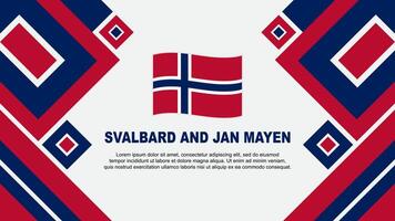 Svalbard And Jan Mayen Flag Abstract Background Design Template. Svalbard And Jan Mayen Independence Day Banner Wallpaper Vector Illustration. Cartoon