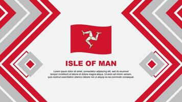 Isle Of Man Flag Abstract Background Design Template. Isle Of Man Independence Day Banner Wallpaper Vector Illustration. Isle Of Man Design