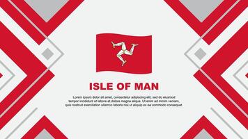 Isle Of Man Flag Abstract Background Design Template. Isle Of Man Independence Day Banner Wallpaper Vector Illustration. Isle Of Man Illustration