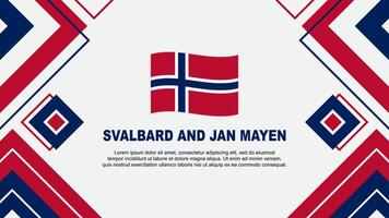 Svalbard And Jan Mayen Flag Abstract Background Design Template. Svalbard And Jan Mayen Independence Day Banner Wallpaper Vector Illustration. Background