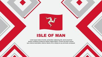 Isle Of Man Flag Abstract Background Design Template. Isle Of Man Independence Day Banner Wallpaper Vector Illustration. Isle Of Man Independence Day