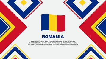 Romania Flag Abstract Background Design Template. Romania Independence Day Banner Wallpaper Vector Illustration. Romania Independence Day