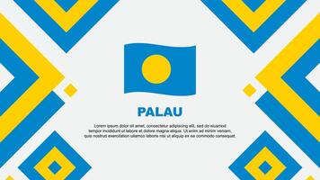 Palau Flag Abstract Background Design Template. Palau Independence Day Banner Wallpaper Vector Illustration. Palau Template