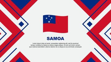 Samoa Flag Abstract Background Design Template. Samoa Independence Day Banner Wallpaper Vector Illustration. Samoa Illustration