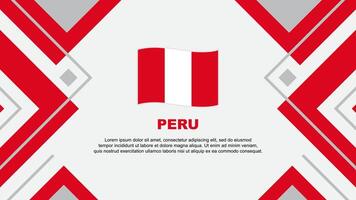 Peru Flag Abstract Background Design Template. Peru Independence Day Banner Wallpaper Vector Illustration. Peru Illustration