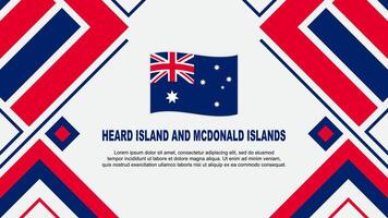 Heard Island And McDonald Islands Flag Abstract Background Design Template. Banner Wallpaper Vector Illustration. Flag