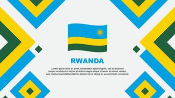 Rwanda Flag Abstract Background Design Template. Rwanda Independence Day Banner Wallpaper Vector Illustration. Rwanda Template